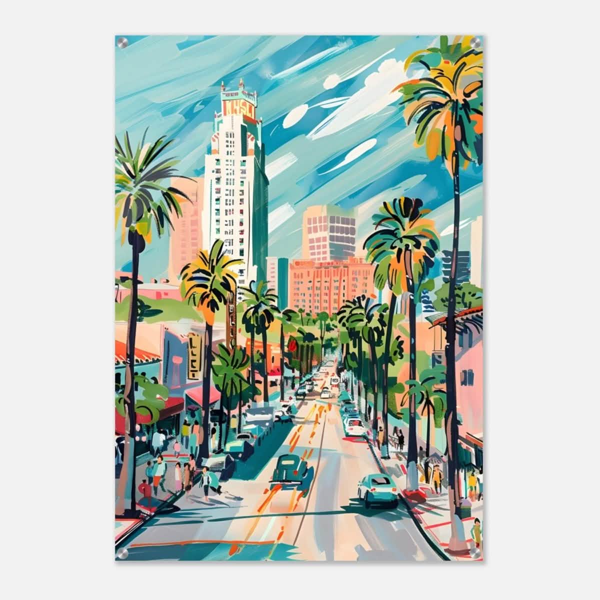 Da Vinci Travel Collection wall art print | Los Angeles USA - Acrylic Print - 70x100 cm / 28x40″ -