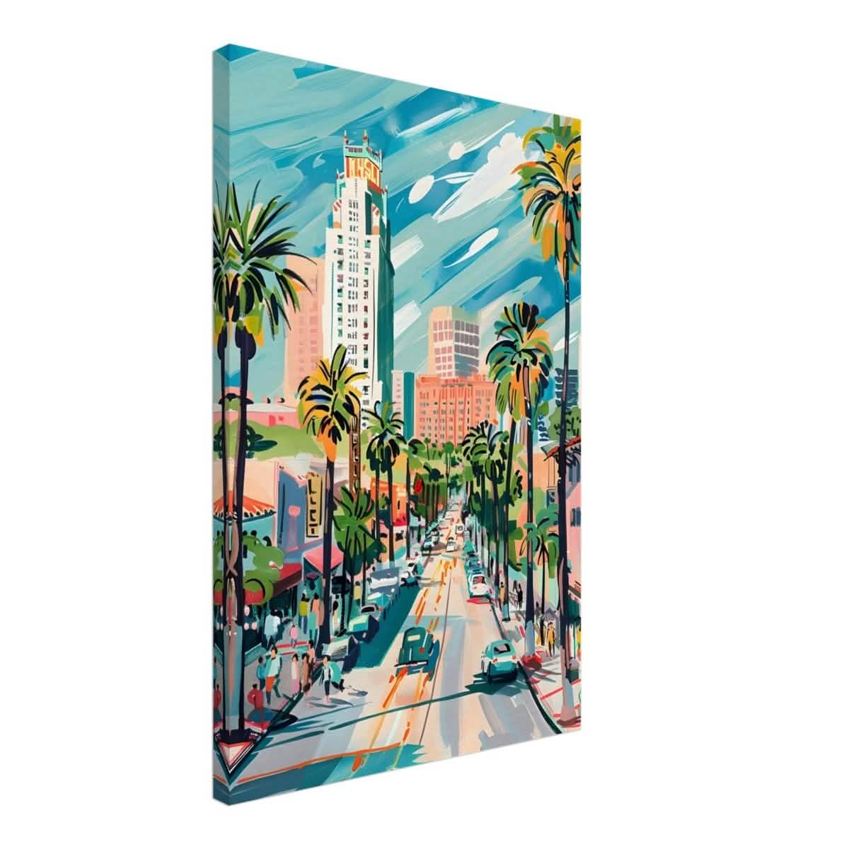 Da Vinci Travel Collection wall art print | Los Angeles USA - Canvas - 50x75 cm / 20x30″ - Thick