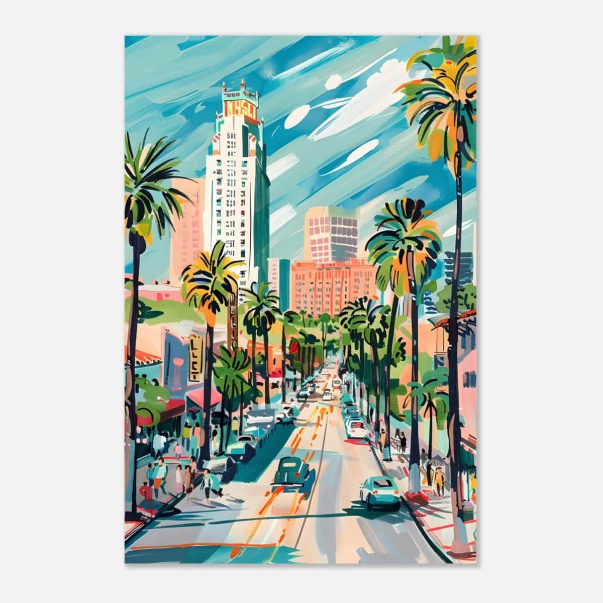 Da Vinci Travel Collection wall art print | Los Angeles USA - Aluminum Print - 40x60 cm / 16x24″ -