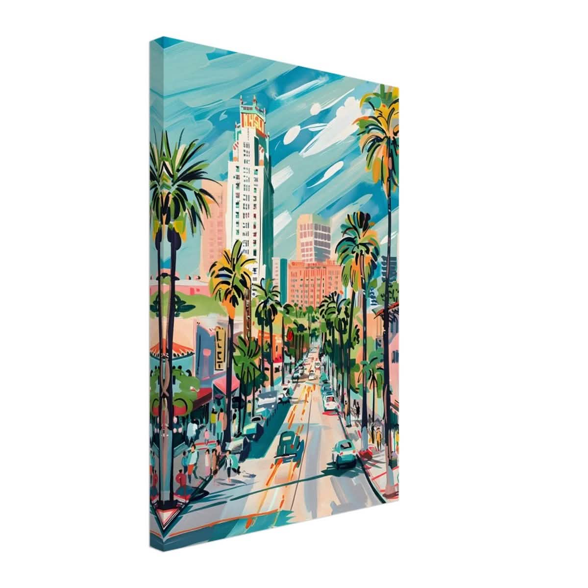 Da Vinci Travel Collection wall art print | Los Angeles USA - Canvas - 40x60 cm / 16x24″ - Thick