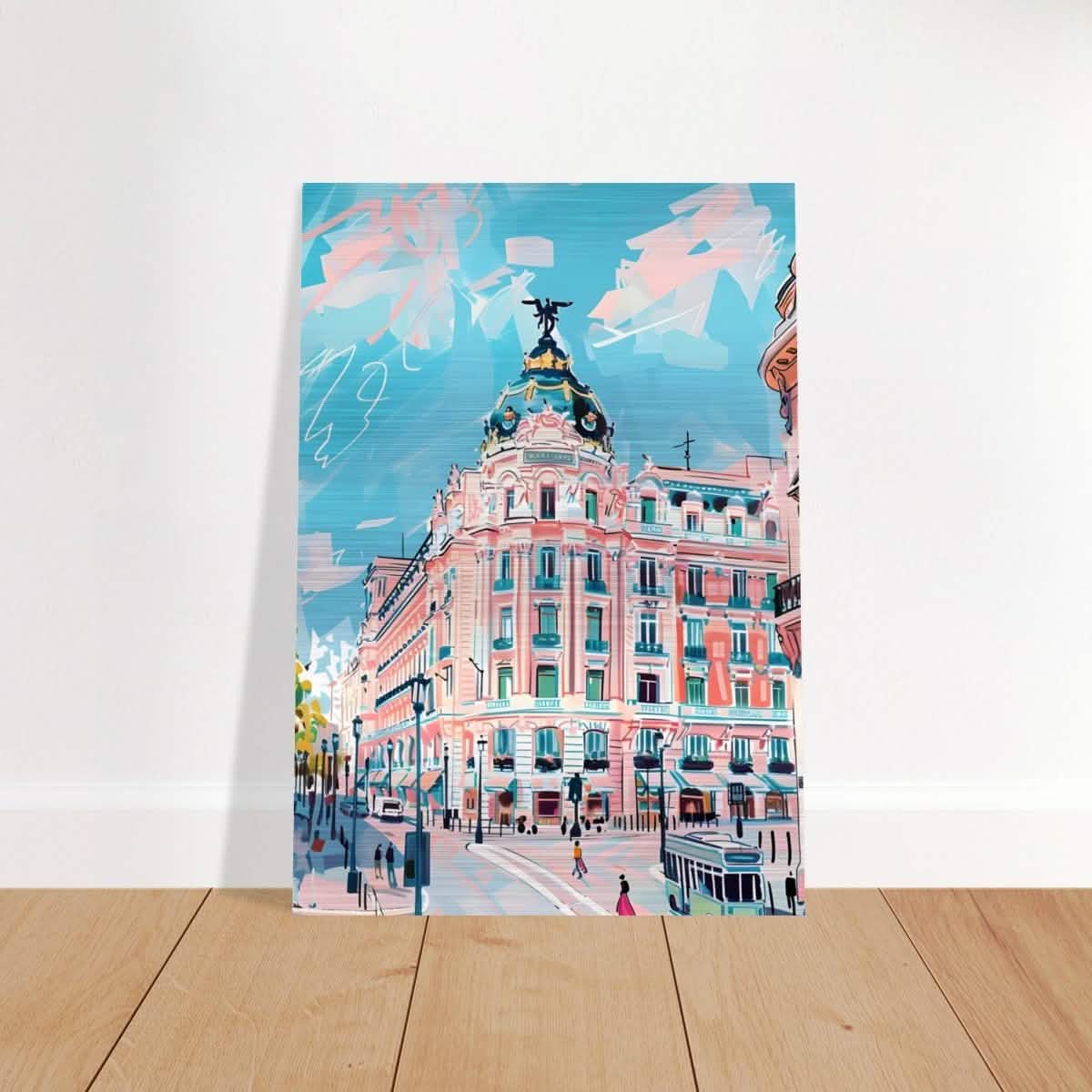 Da Vinci Travel Collection wall art print | Madrid Spain - Brushed Aluminum Print - 70x100 cm / 28x40″ -