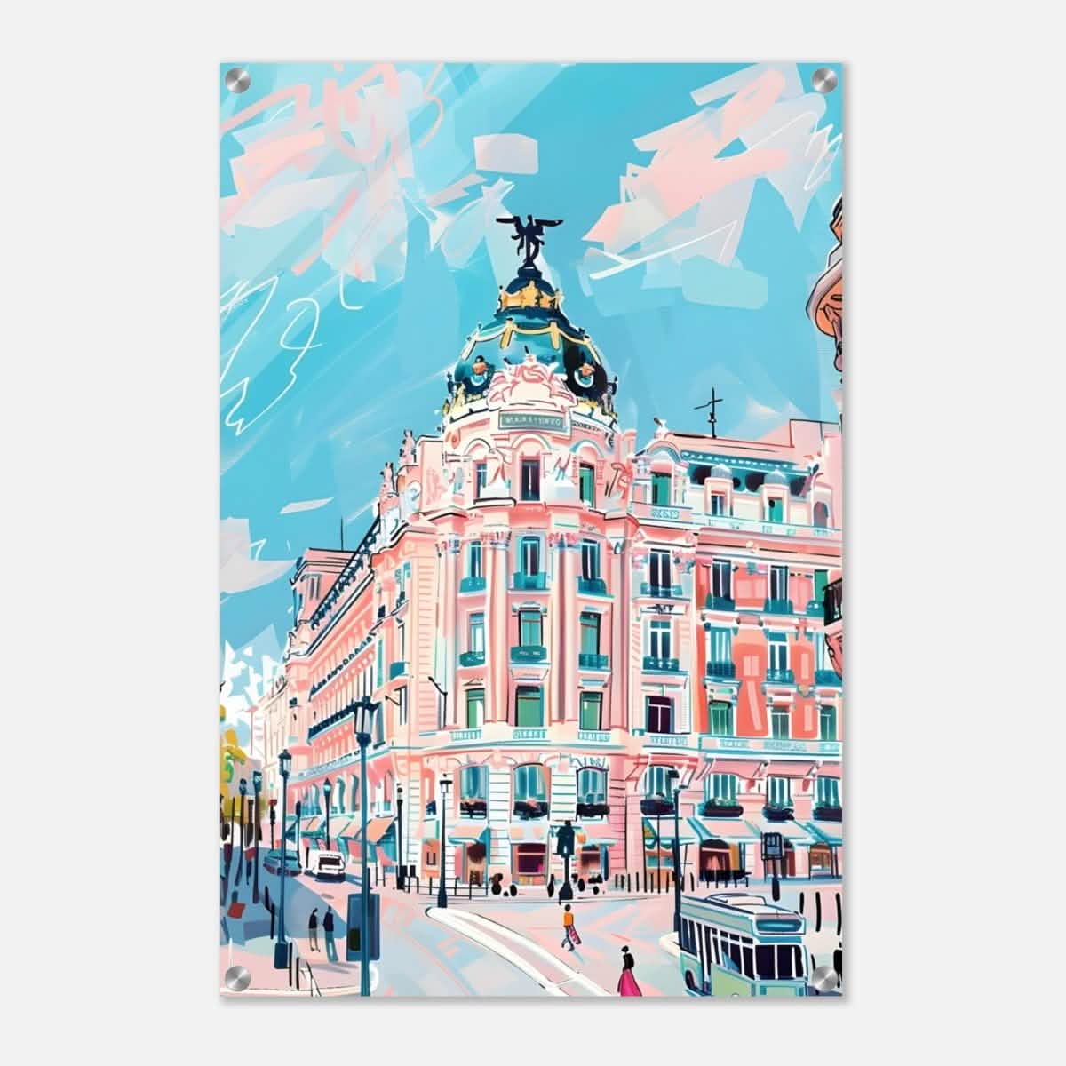 Da Vinci Travel Collection wall art print | Madrid Spain - Acrylic Print - 50x75 cm / 20x30″ -