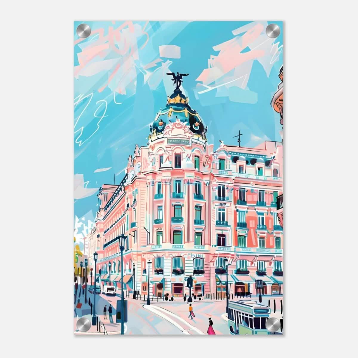 Da Vinci Travel Collection wall art print | Madrid Spain - Acrylic Print - 30x45 cm / 12x18″ -