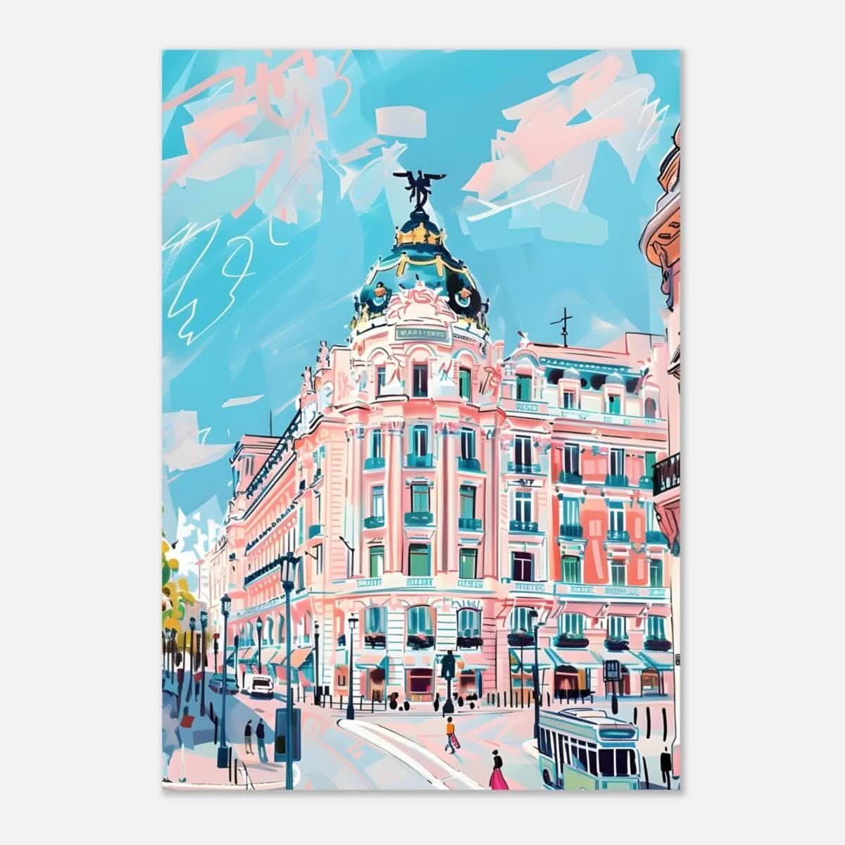 Da Vinci Travel Collection wall art print | Madrid Spain - Aluminum Print - 70x100 cm / 28x40″ -