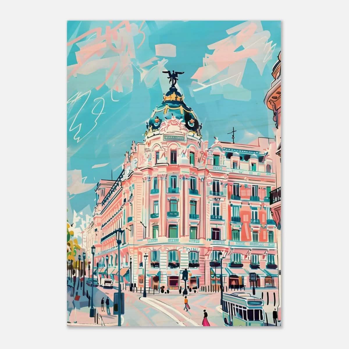 Da Vinci Travel Collection wall art print | Madrid Spain - Wood Prints - 70x100 cm / 28x40″ - 20 mm