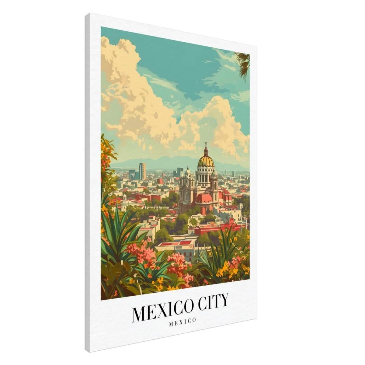 Da Vinci Travel Collection wall art print | Mexico City Mexico - Canvas - 70x100 cm / 28x40″ - Slim