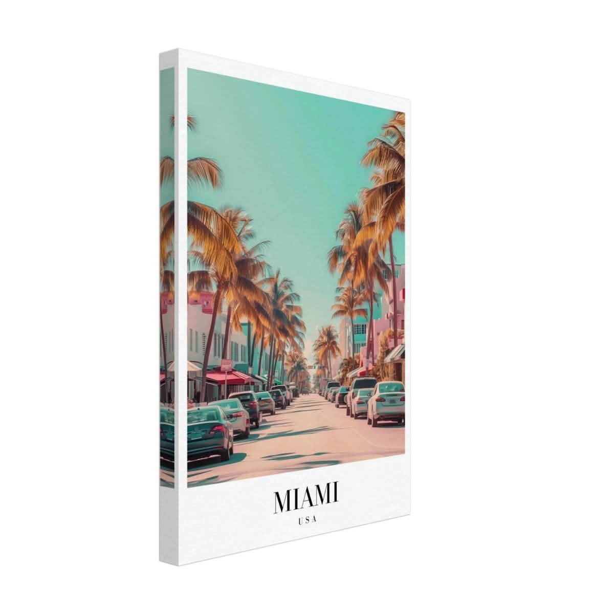 Da Vinci Travel Collection wall art print | Miami USA - Canvas - 30x45 cm / 12x18″ - Thick
