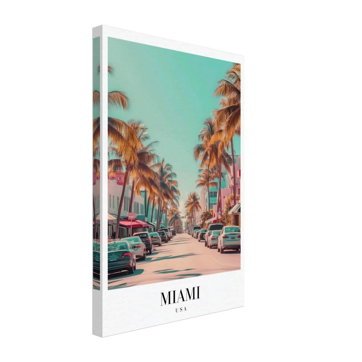 Da Vinci Travel Collection wall art print | Miami USA - Canvas - 30x45 cm / 12x18″ - Slim