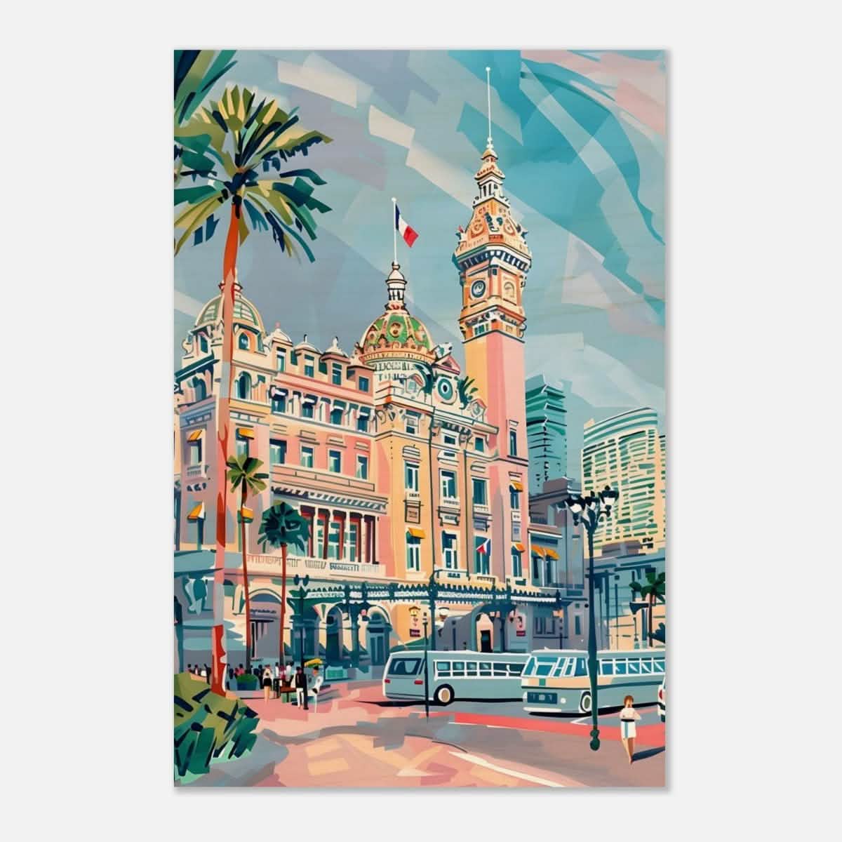 Da Vinci Travel Collection wall art print | Monte Carlo Monaco - Wood Prints - 60x90 cm / 24x36″ - 10 mm