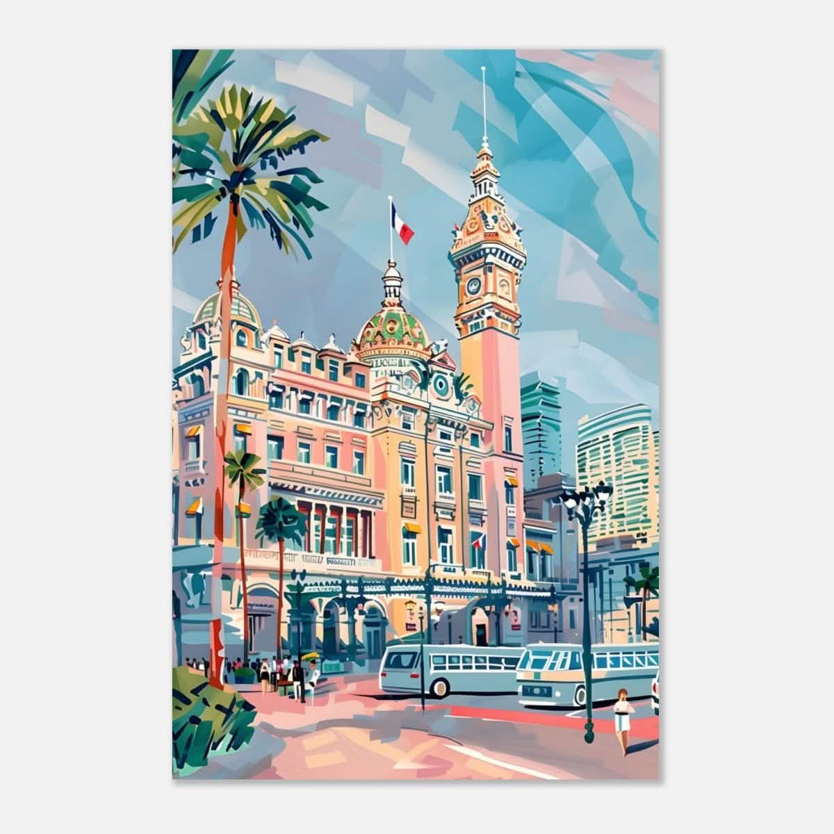 Da Vinci Travel Collection wall art print | Monte Carlo Monaco - Aluminum Print - 50x75 cm / 20x30″ -