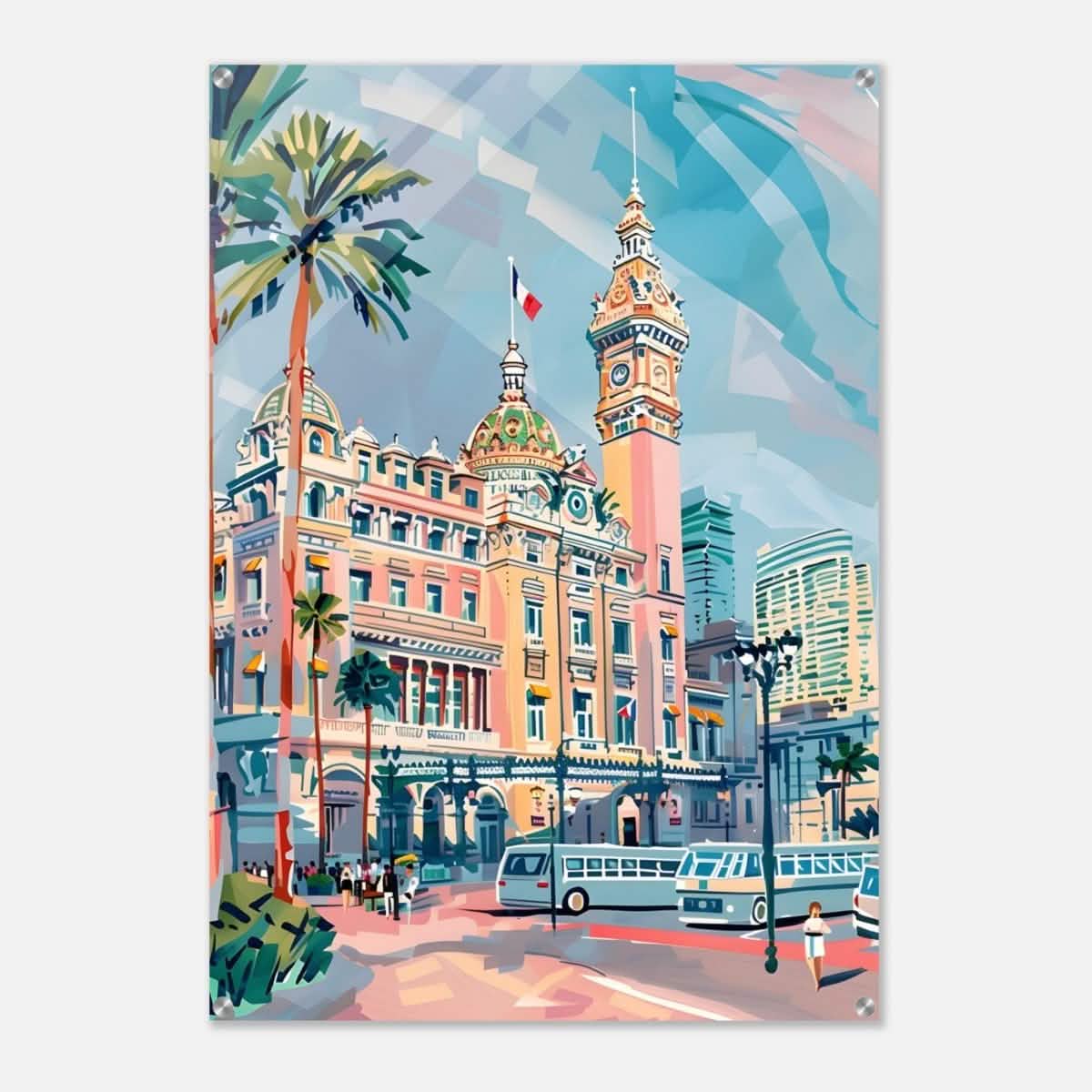 Da Vinci Travel Collection wall art print | Monte Carlo Monaco - Acrylic Print - 70x100 cm / 28x40″ -