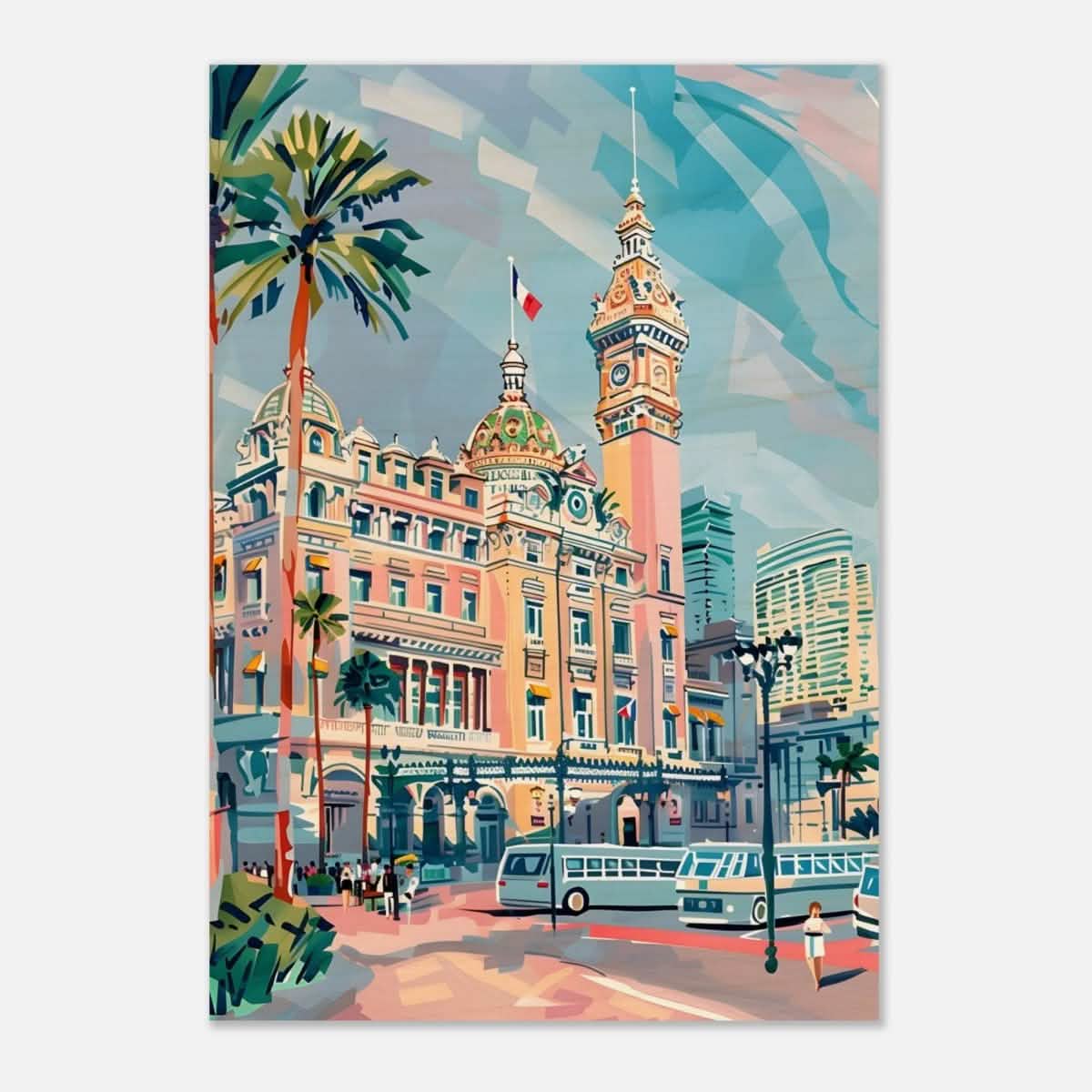 Da Vinci Travel Collection wall art print | Monte Carlo Monaco - Wood Prints - 70x100 cm / 28x40″ - 20 mm