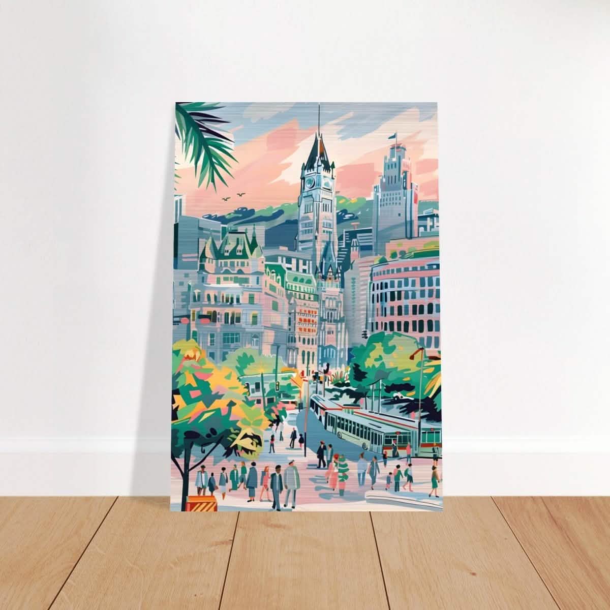 Da Vinci Travel Collection wall art print | Montreal Canada - Brushed Aluminum Print - 30x45 cm / 12x18″ -