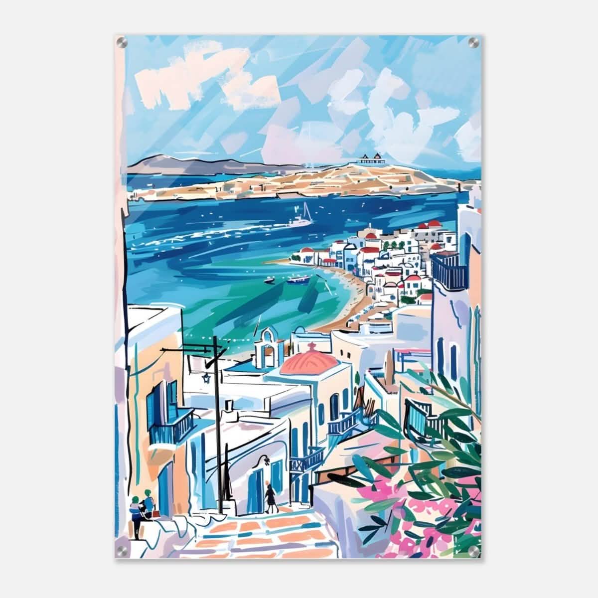 Da Vinci Travel Collection wall art print | Mykonos Greece - Acrylic Print - 70x100 cm / 28x40″ -