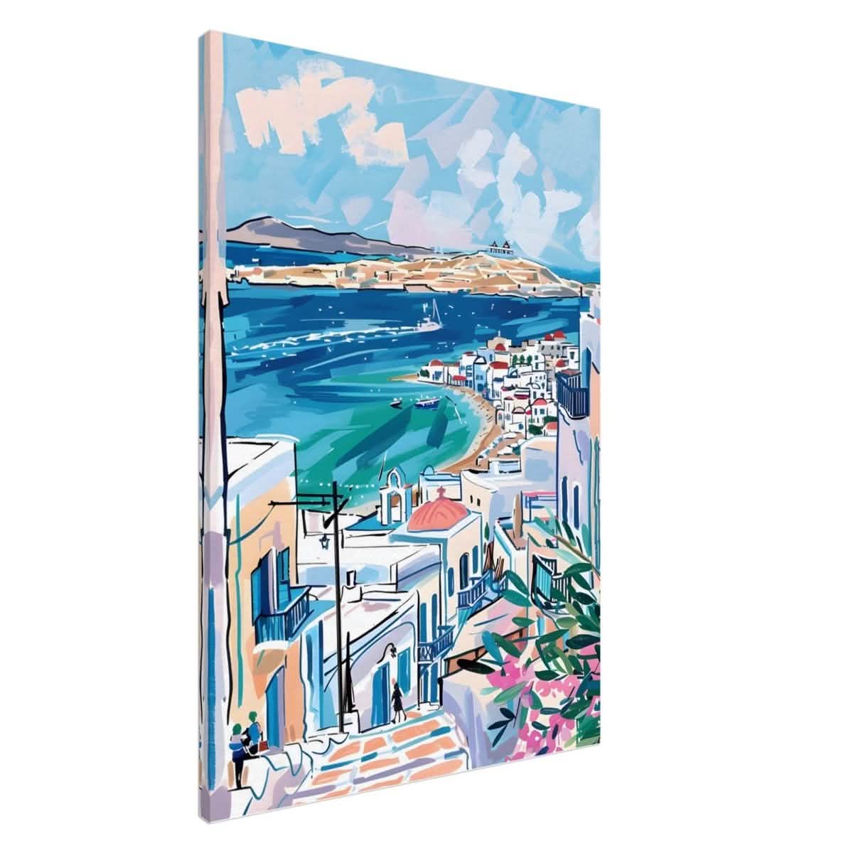 Da Vinci Travel Collection wall art print | Mykonos Greece - Canvas - 70x100 cm / 28x40″ - Slim