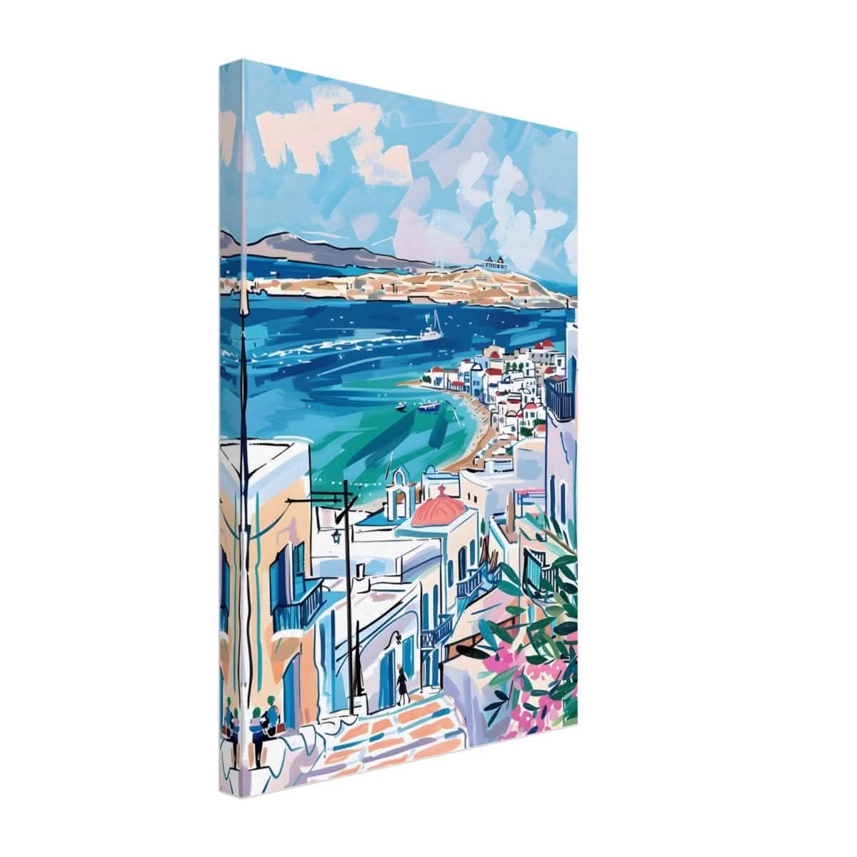 Da Vinci Travel Collection wall art print | Mykonos Greece - Canvas - 30x45 cm / 12x18″ - Slim