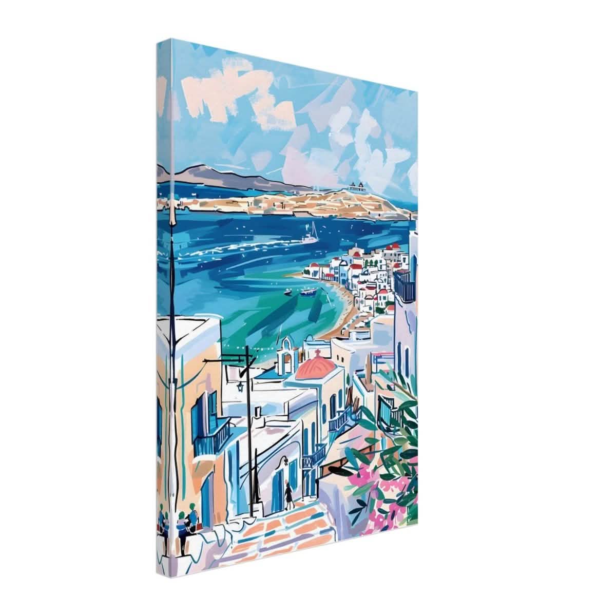 Da Vinci Travel Collection wall art print | Mykonos Greece - Canvas - 40x60 cm / 16x24″ - Thick
