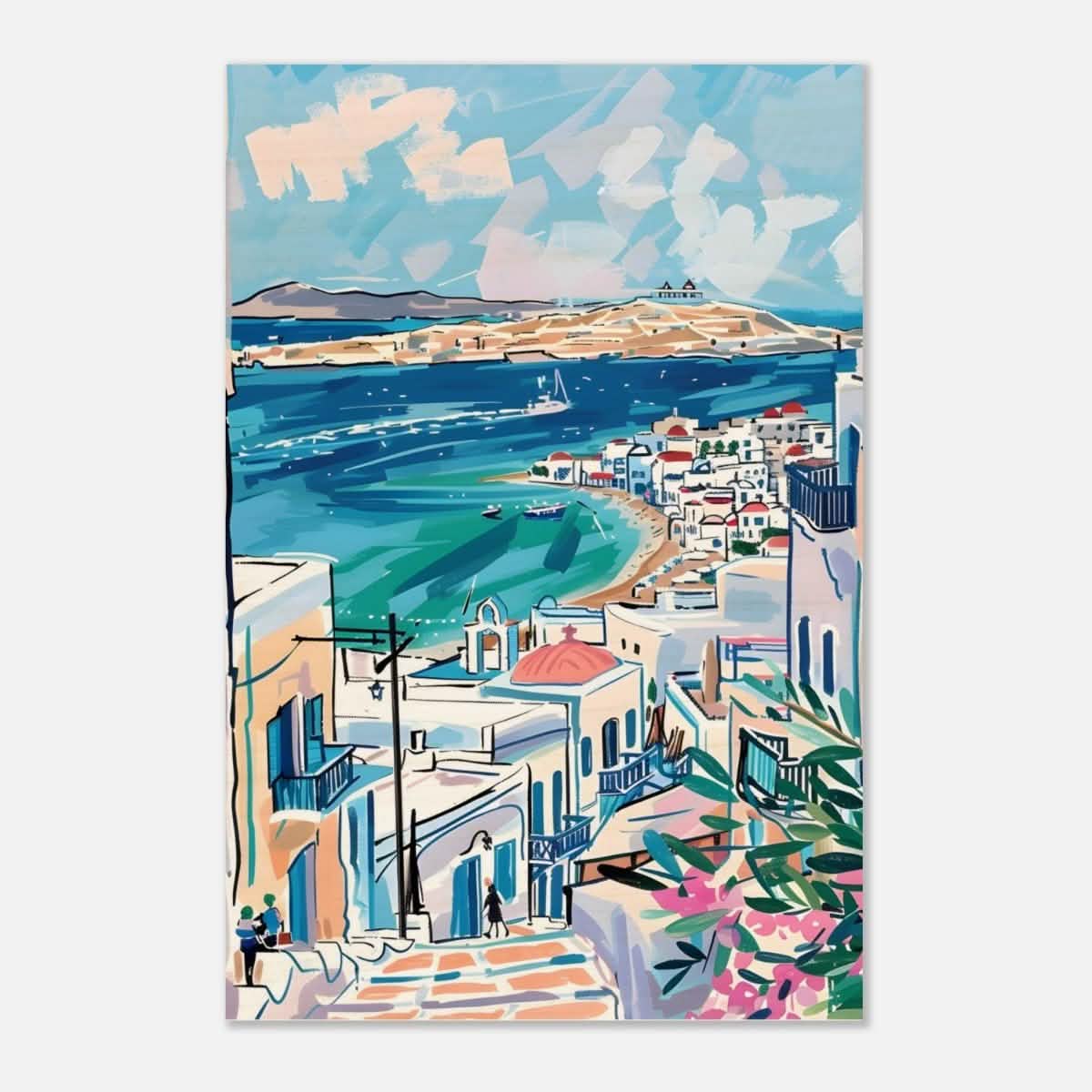 Da Vinci Travel Collection wall art print | Mykonos Greece - Wood Prints - 30x45 cm / 12x18″ - 20 mm