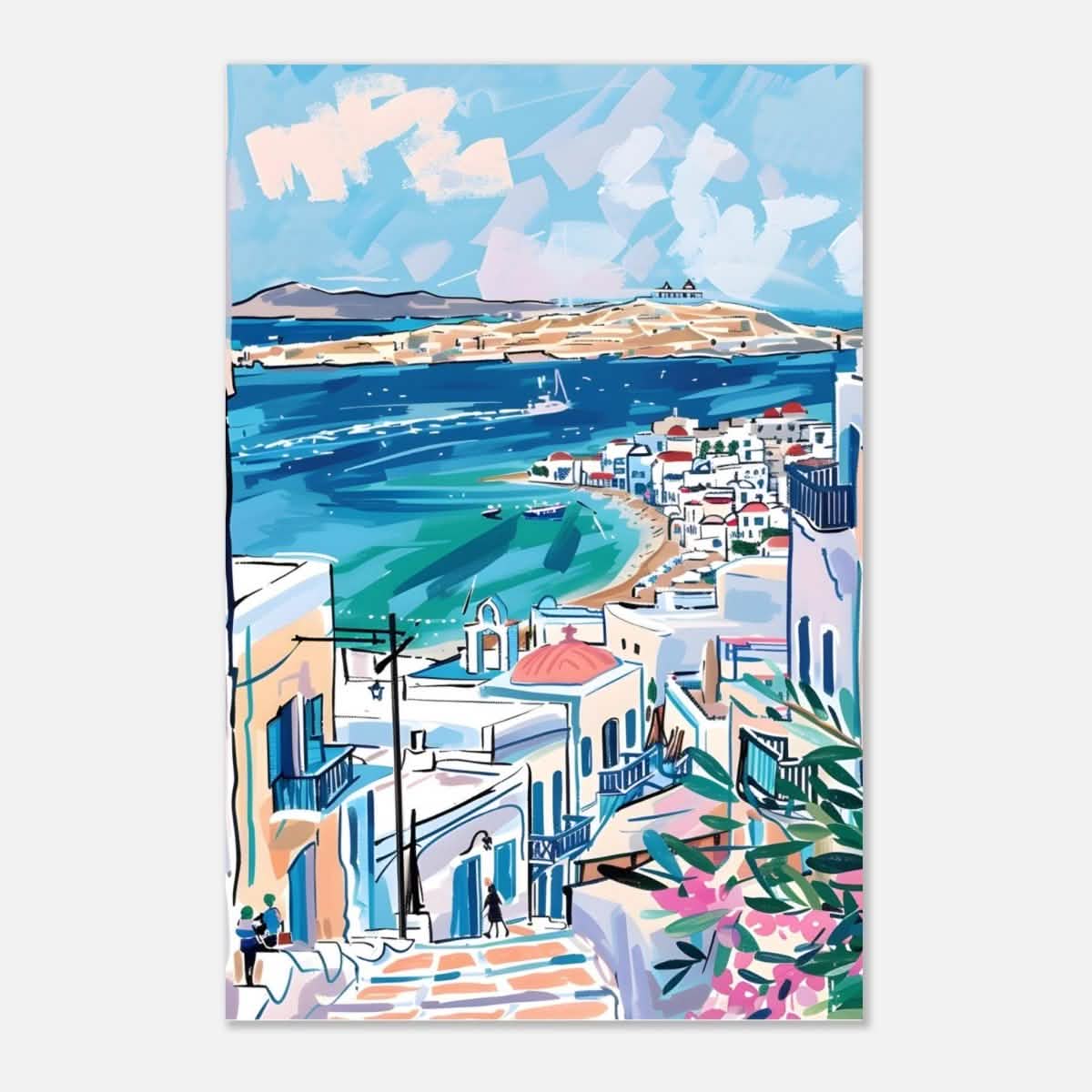 Da Vinci Travel Collection wall art print | Mykonos Greece - Aluminum Print - 30x45 cm / 12x18″ -