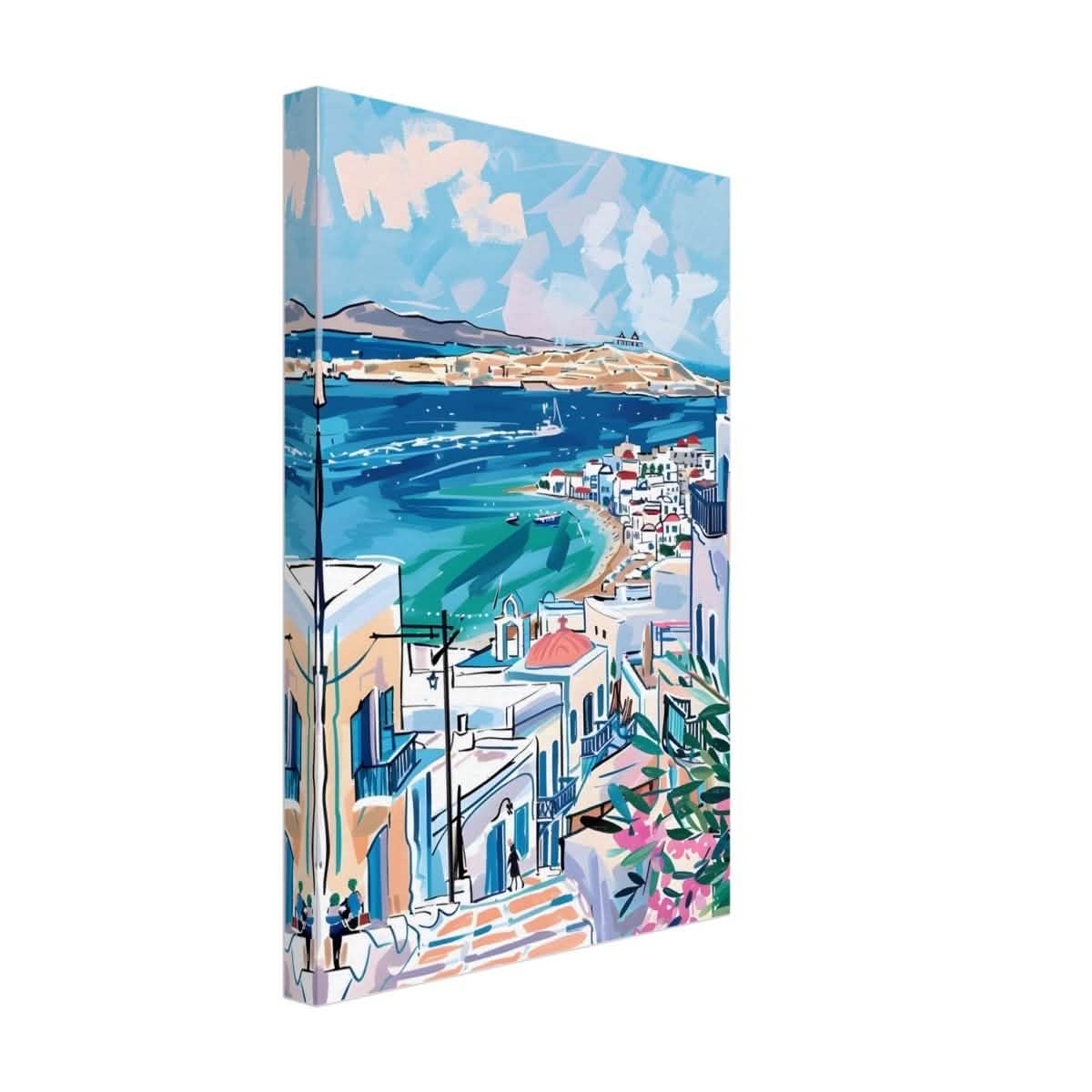 Da Vinci Travel Collection wall art print | Mykonos Greece - Canvas - 30x45 cm / 12x18″ - Thick