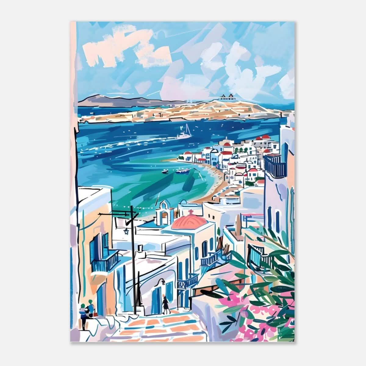 Da Vinci Travel Collection wall art print | Mykonos Greece - Aluminum Print - 70x100 cm / 28x40″ -