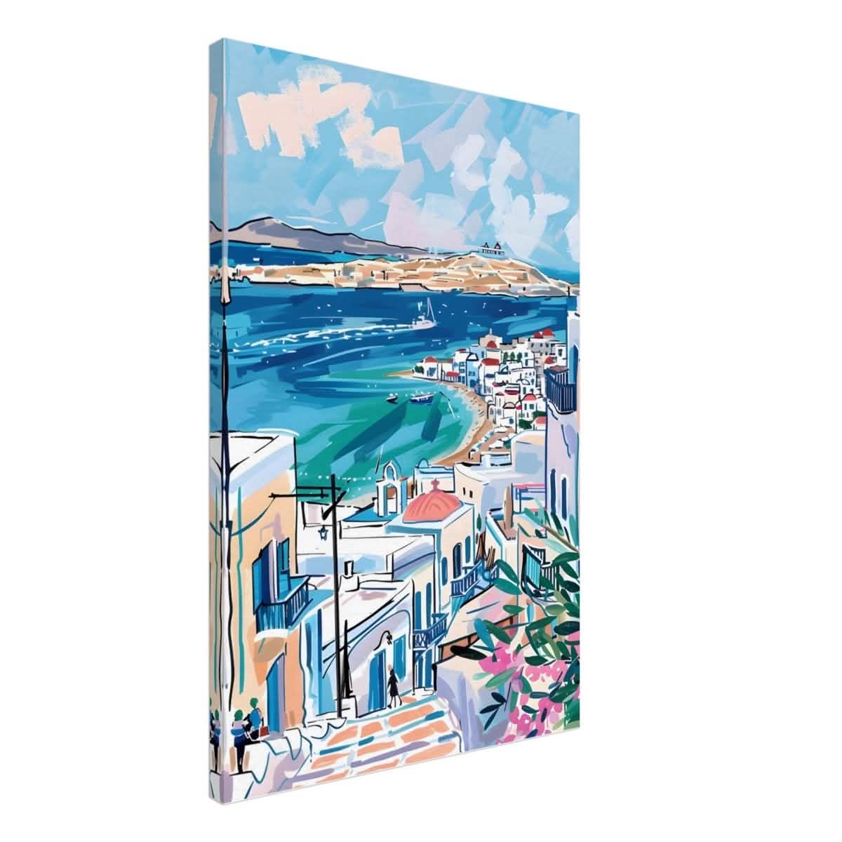 Da Vinci Travel Collection wall art print | Mykonos Greece - Canvas - 50x75 cm / 20x30″ - Slim