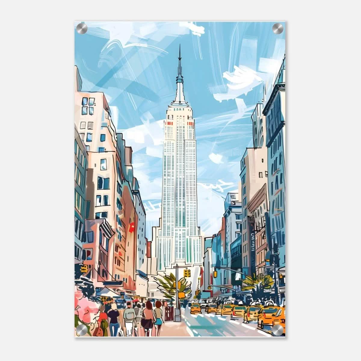 Da Vinci Travel Collection wall art print | New York USA - Acrylic Print - 40x60 cm / 16x24″ -