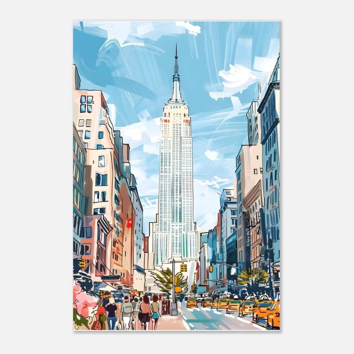 Da Vinci Travel Collection wall art print | New York USA - Aluminum Print - 50x75 cm / 20x30″ -