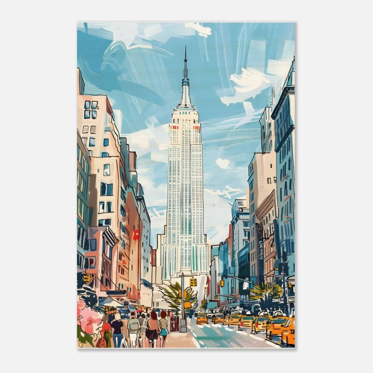 Da Vinci Travel Collection wall art print | New York USA - Wood Prints - 30x45 cm / 12x18″ - 20 mm