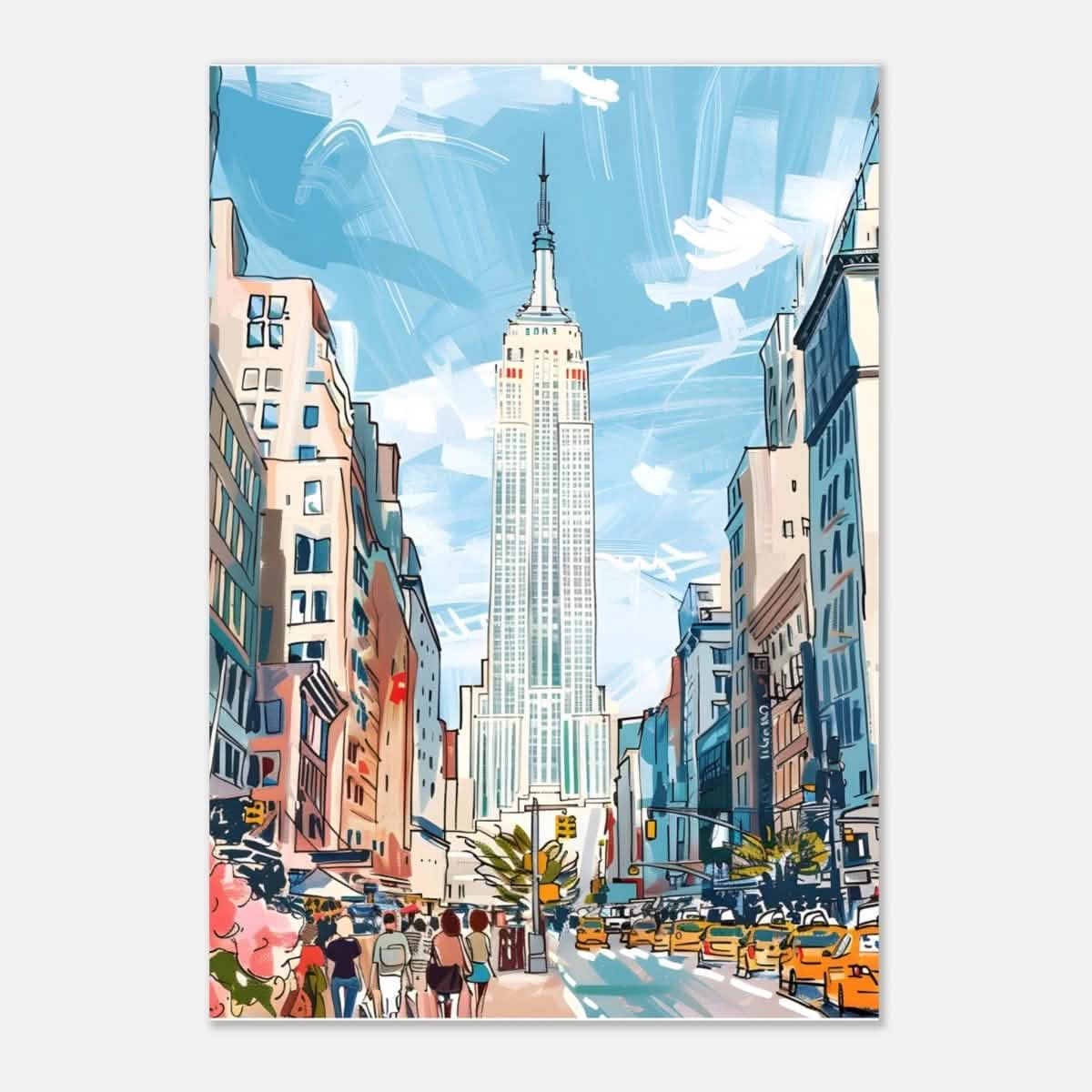 Da Vinci Travel Collection wall art print | New York USA - Aluminum Print - 70x100 cm / 28x40″ -