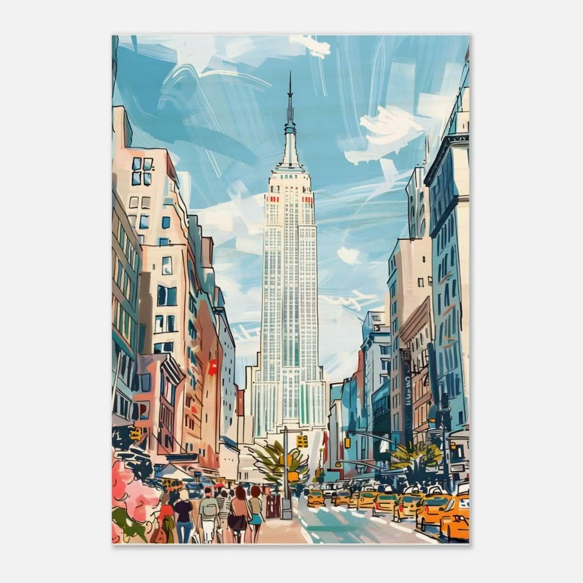 Da Vinci Travel Collection wall art print | New York USA - Wood Prints - 70x100 cm / 28x40″ - 20 mm