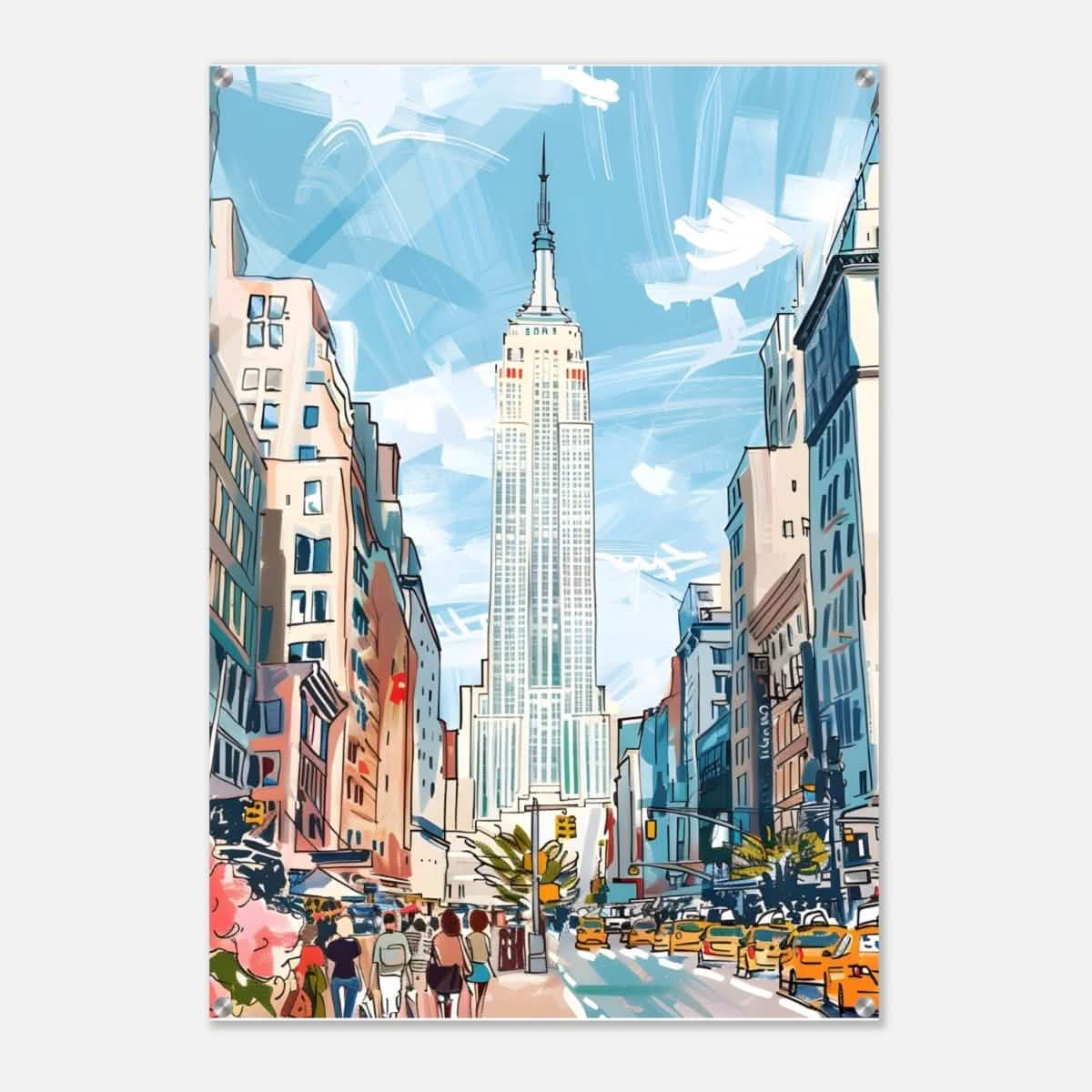 Da Vinci Travel Collection wall art print | New York USA - Acrylic Print - 70x100 cm / 28x40″ -