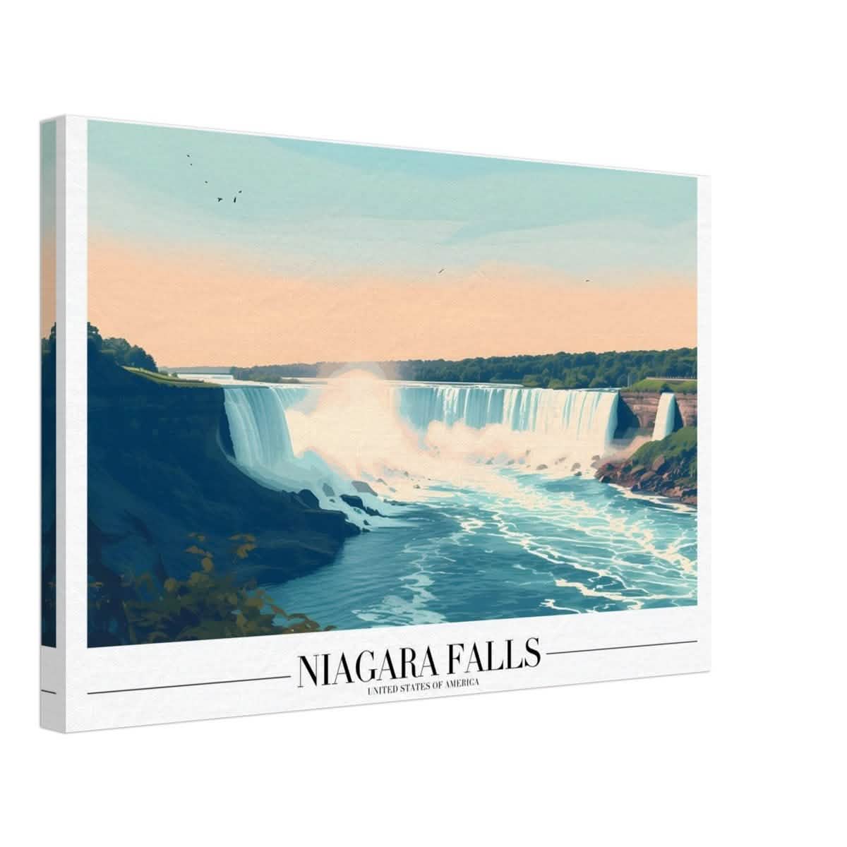 Da Vinci Travel Collection wall art print | Niagara falls USA - Canvas - 40x60 cm / 16x24″ - Thick