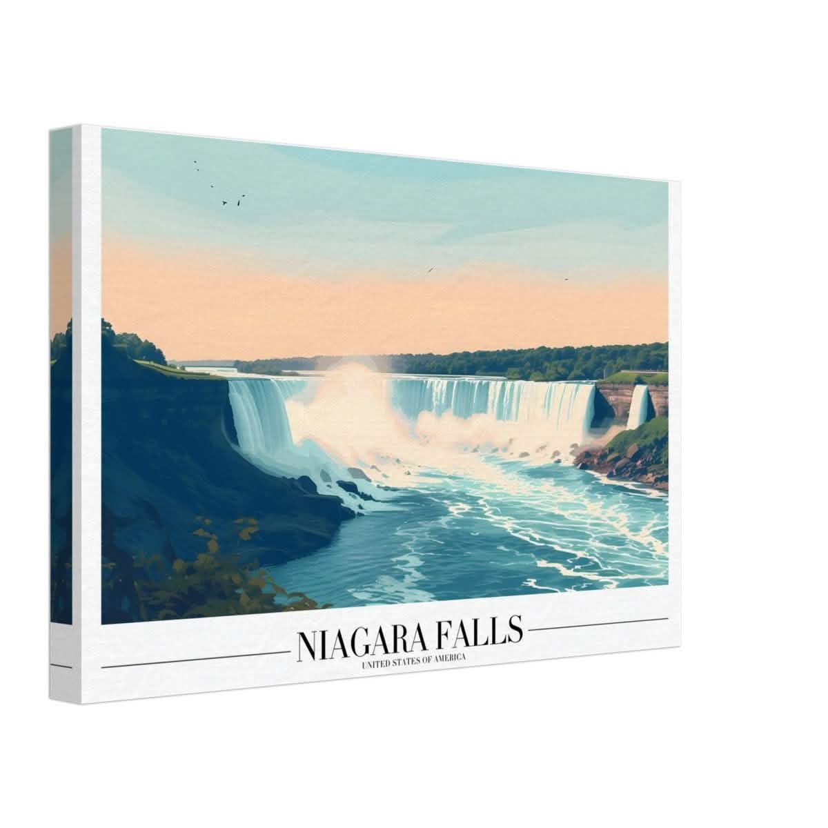 Da Vinci Travel Collection wall art print | Niagara falls USA - Canvas - 30x45 cm / 12x18″ - Thick