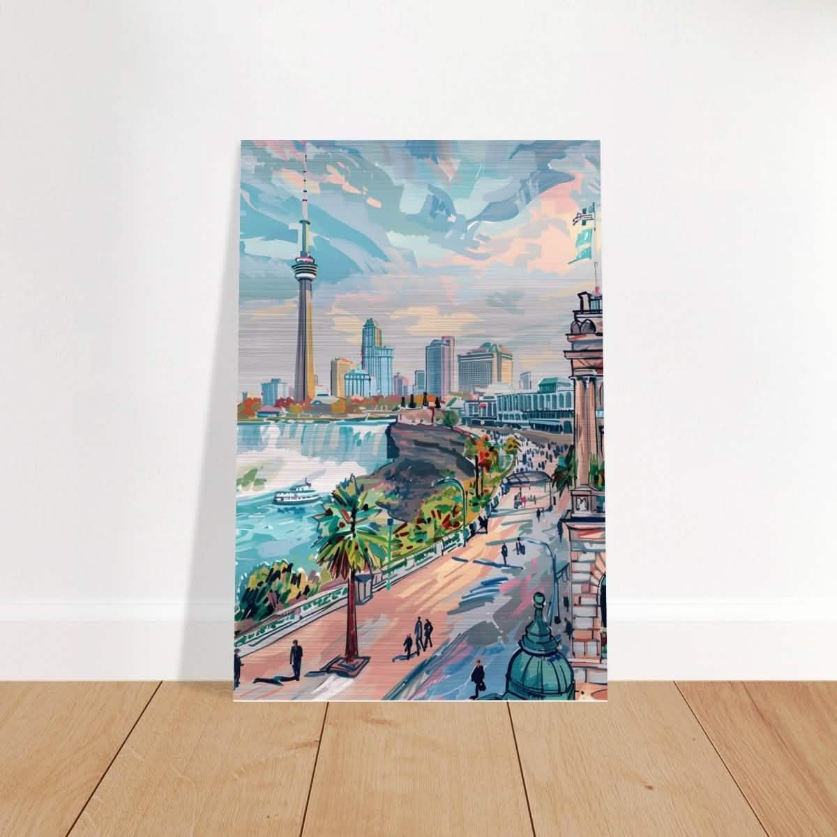 Da Vinci Travel Collection wall art print | Ontario Canada - Brushed Aluminum Print - 30x45 cm / 12x18″ -