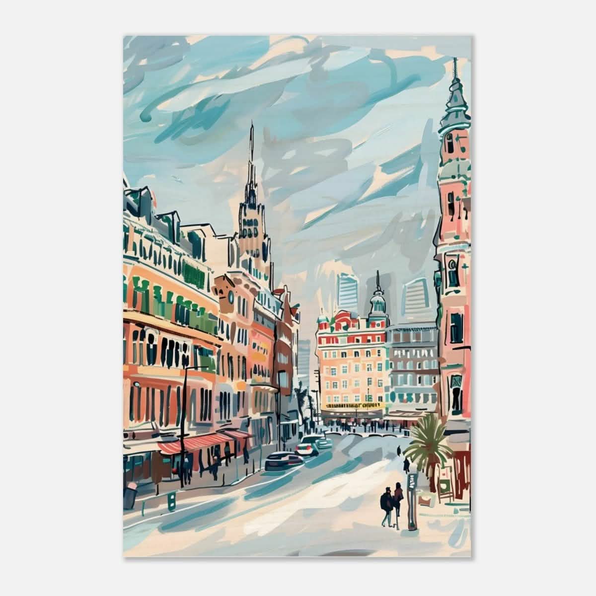 Da Vinci Travel Collection wall art print | Oslo Norway - Wood Prints - 30x45 cm / 12x18″ - 10 mm