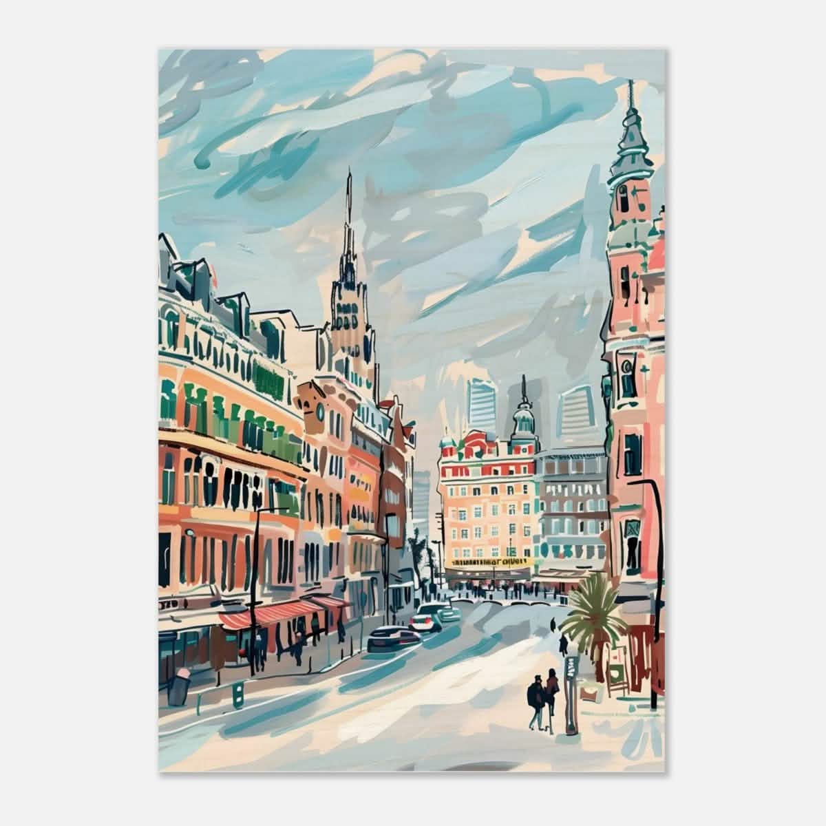 Da Vinci Travel Collection wall art print | Oslo Norway - Wood Prints - 70x100 cm / 28x40″ - 20 mm