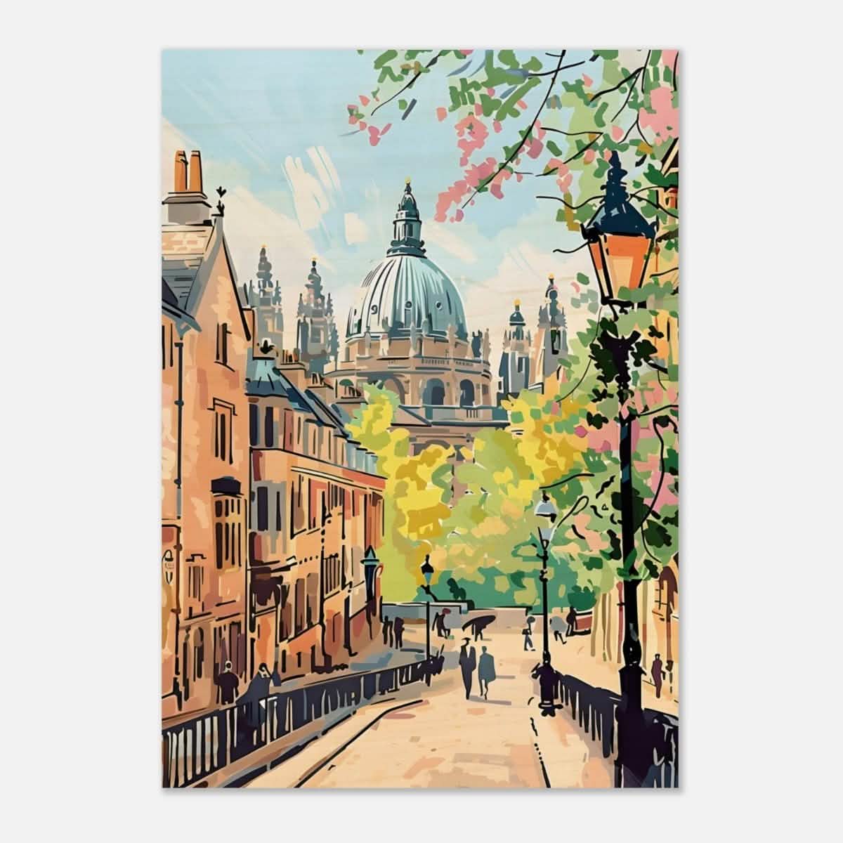 Da Vinci Travel Collection wall art print | Oxford UK - Wood Prints - 70x100 cm / 28x40″ - 10 mm