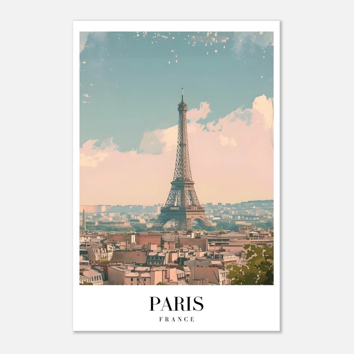 Da Vinci Travel Collection wall art print | Paris France - Aluminum Print - 40x60 cm / 16x24″ -