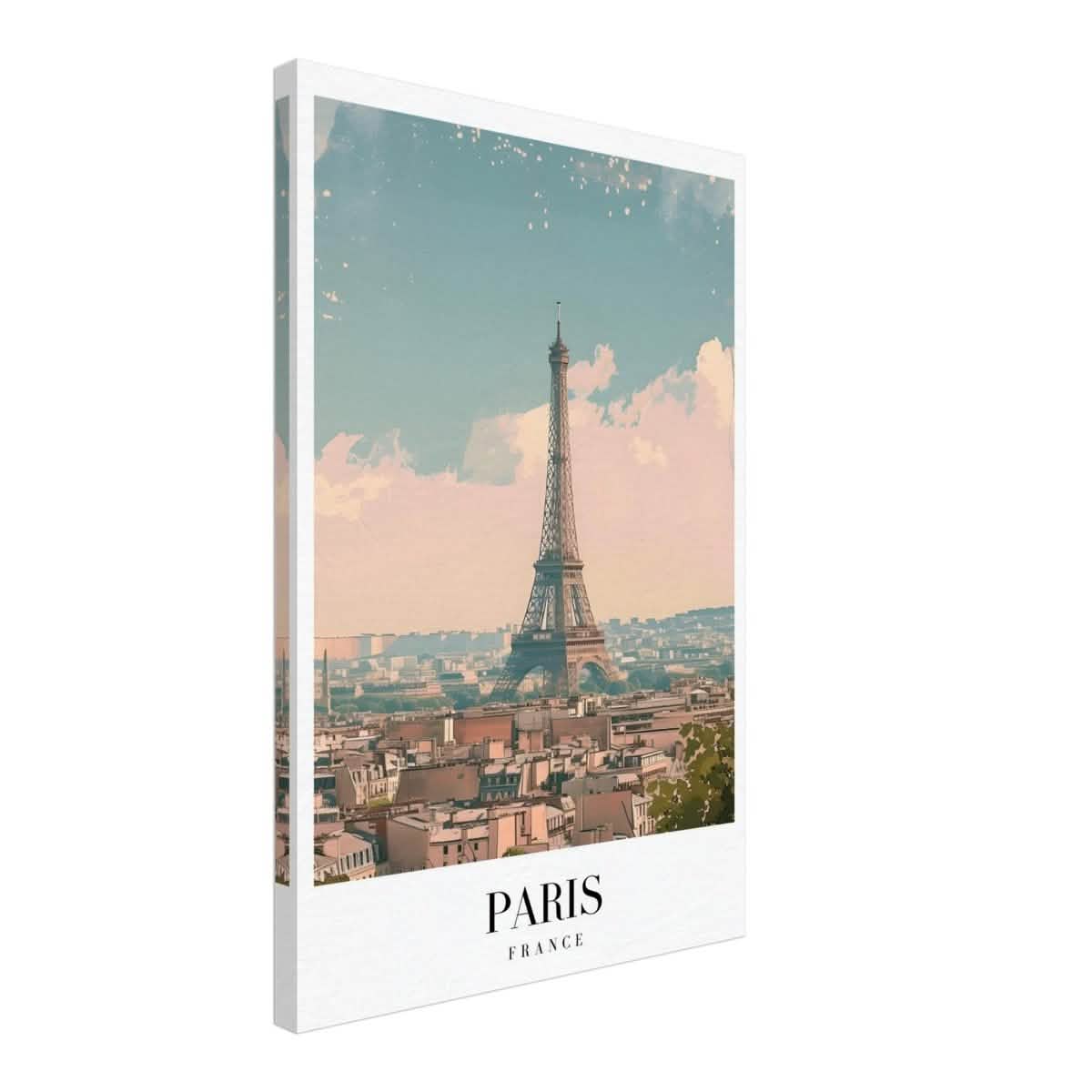 Da Vinci Travel Collection wall art print | Paris France - Canvas - 40x60 cm / 16x24″ - Slim