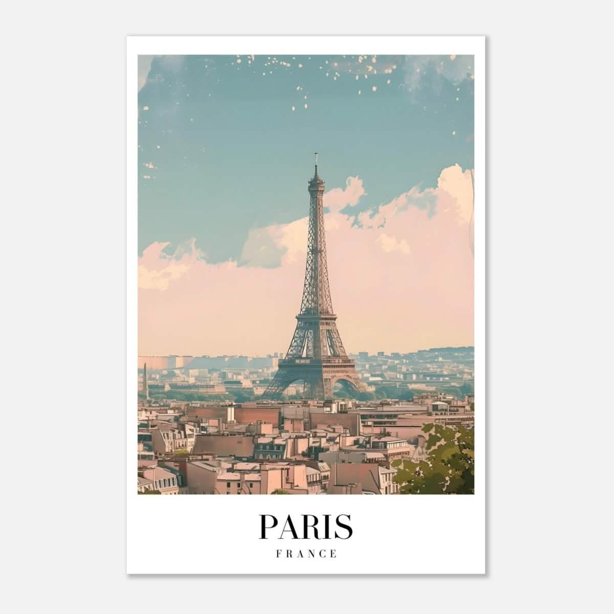 Da Vinci Travel Collection wall art print | Paris France - Aluminum Print - 50x75 cm / 20x30″ -