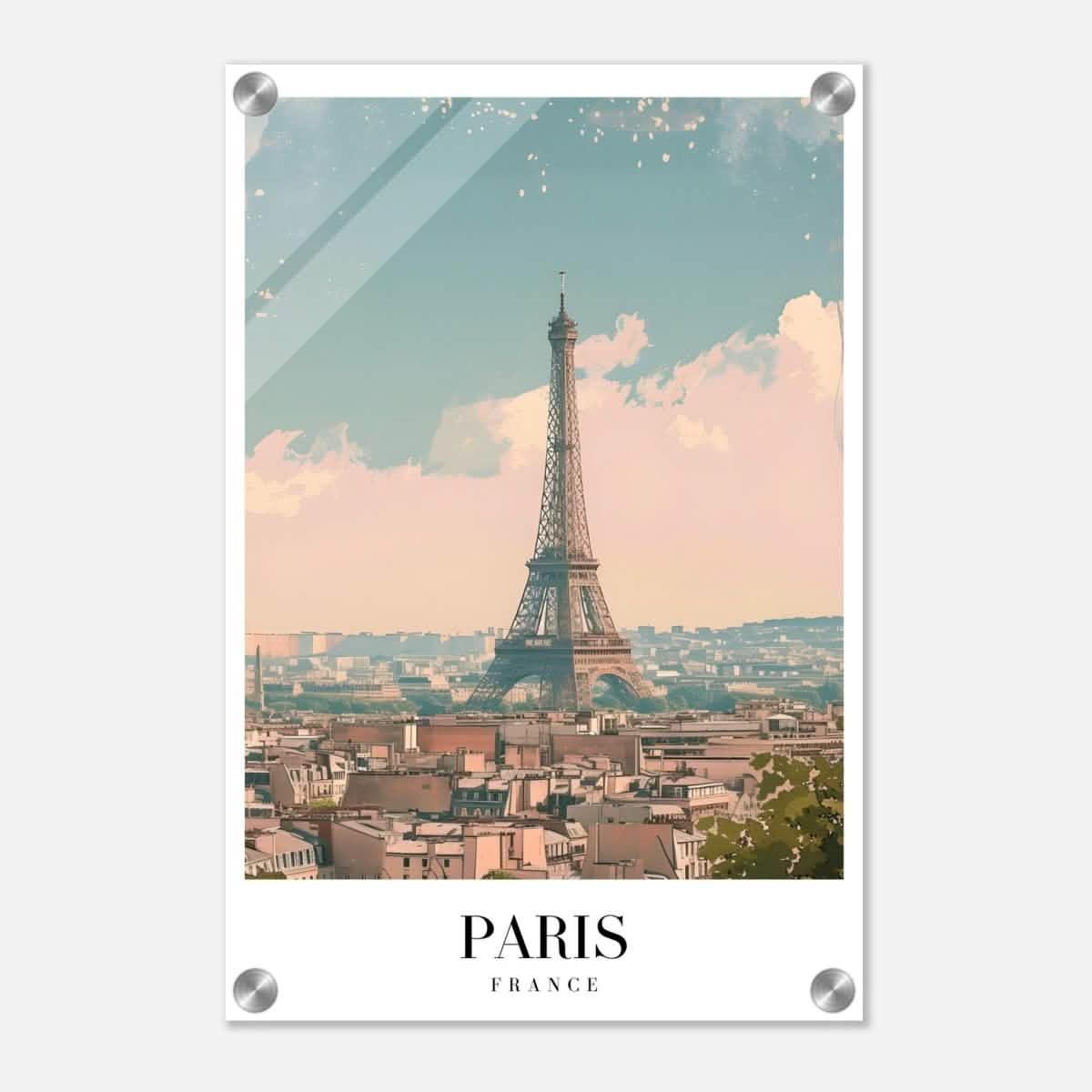 Da Vinci Travel Collection wall art print | Paris France - Acrylic Print - 30x45 cm / 12x18″ -