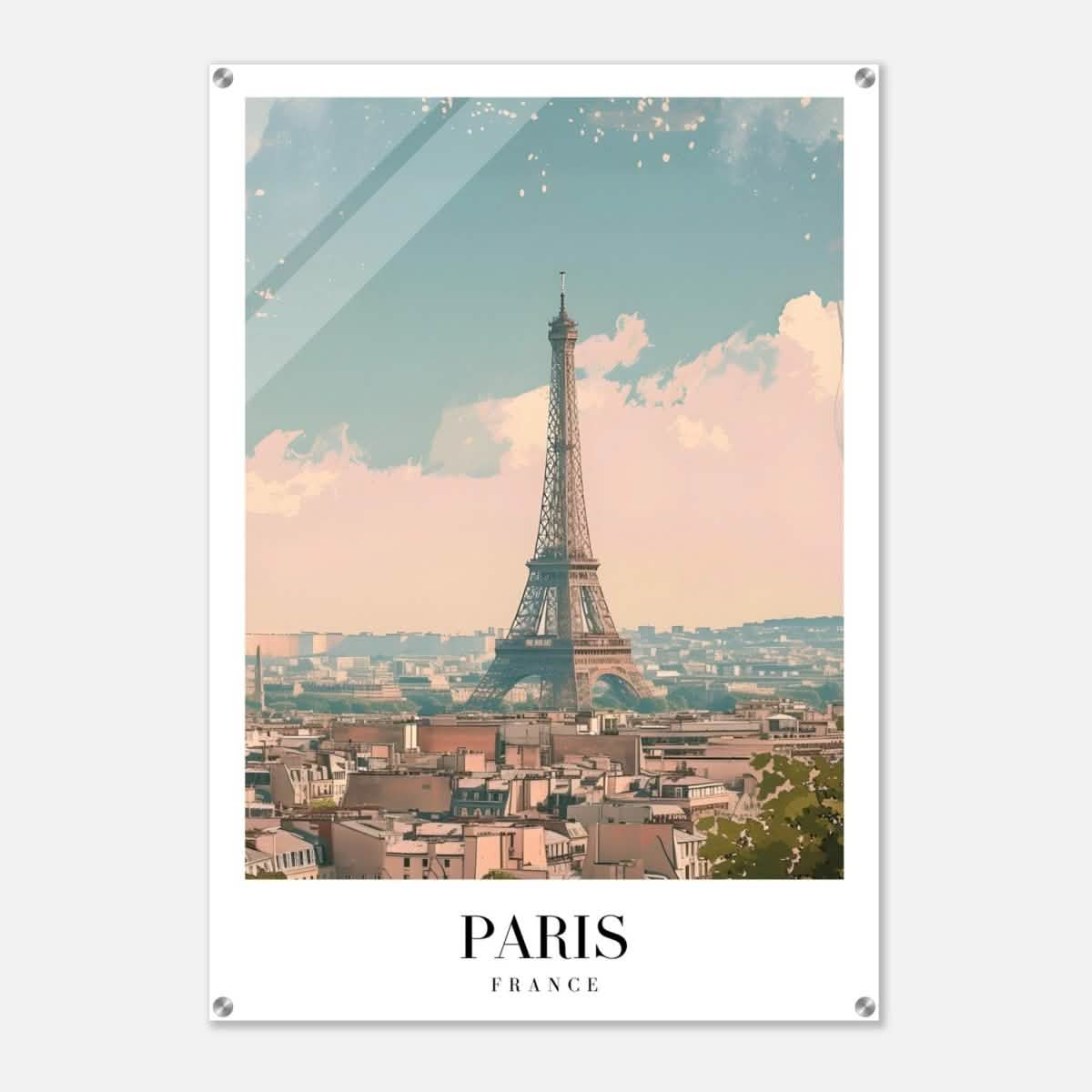Da Vinci Travel Collection wall art print | Paris France - Acrylic Print - 70x100 cm / 28x40″ -