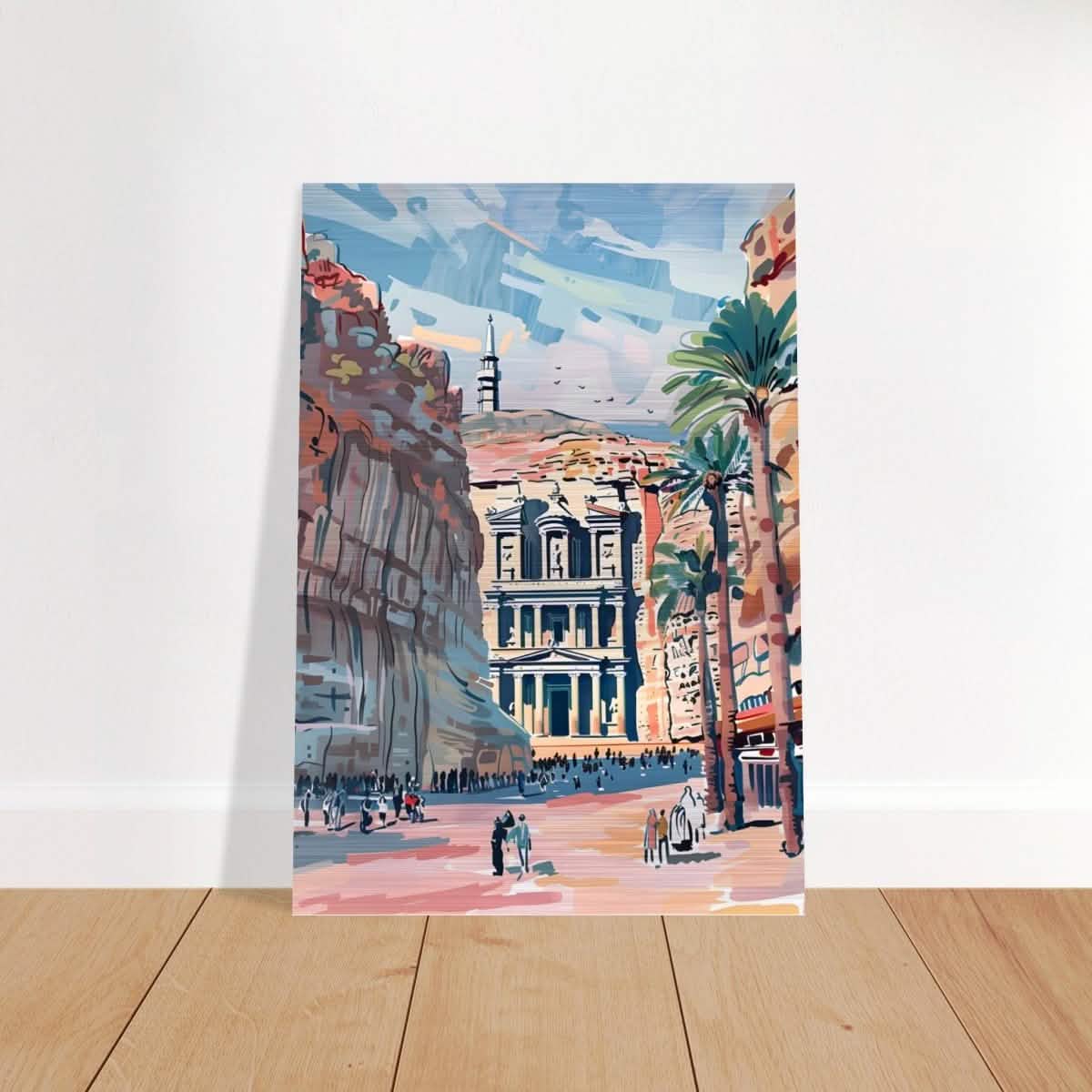 Da Vinci Travel Collection wall art print | Petra Jordan - Brushed Aluminum Print - 70x100 cm / 28x40″ -