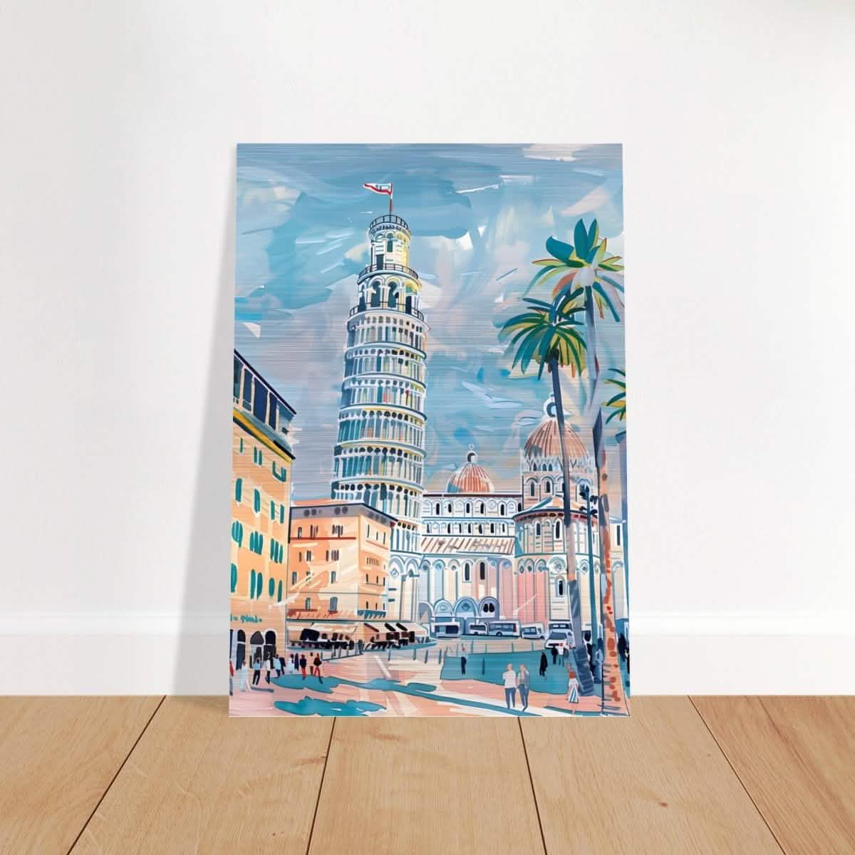 Da Vinci Travel Collection wall art print | Pisa Italy - Brushed Aluminum Print - 70x100 cm / 28x40″ -