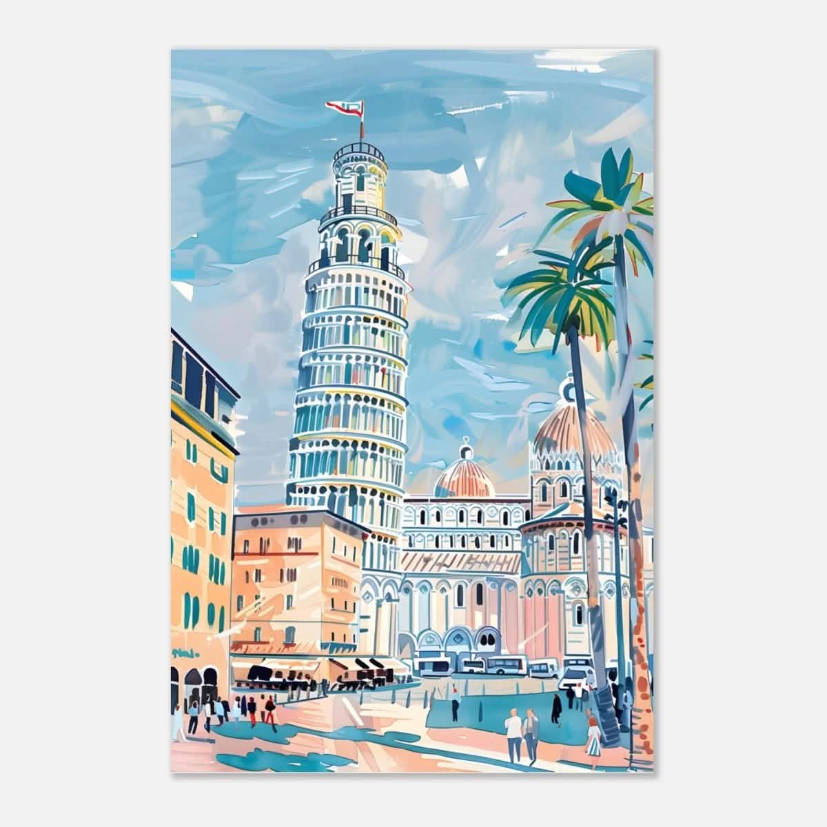 Da Vinci Travel Collection wall art print | Pisa Italy - Aluminum Print - 40x60 cm / 16x24″ -