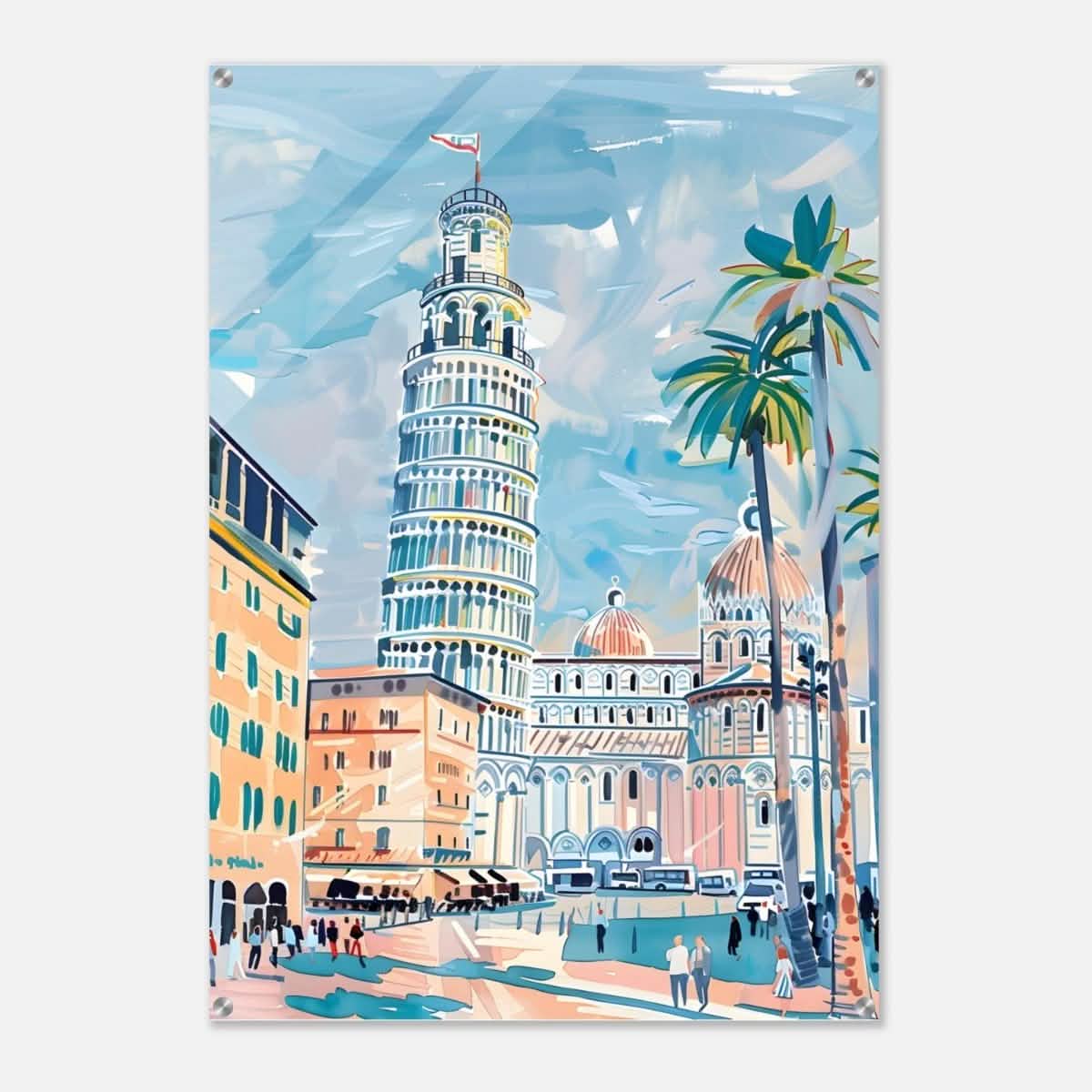 Da Vinci Travel Collection wall art print | Pisa Italy - Acrylic Print - 70x100 cm / 28x40″ -