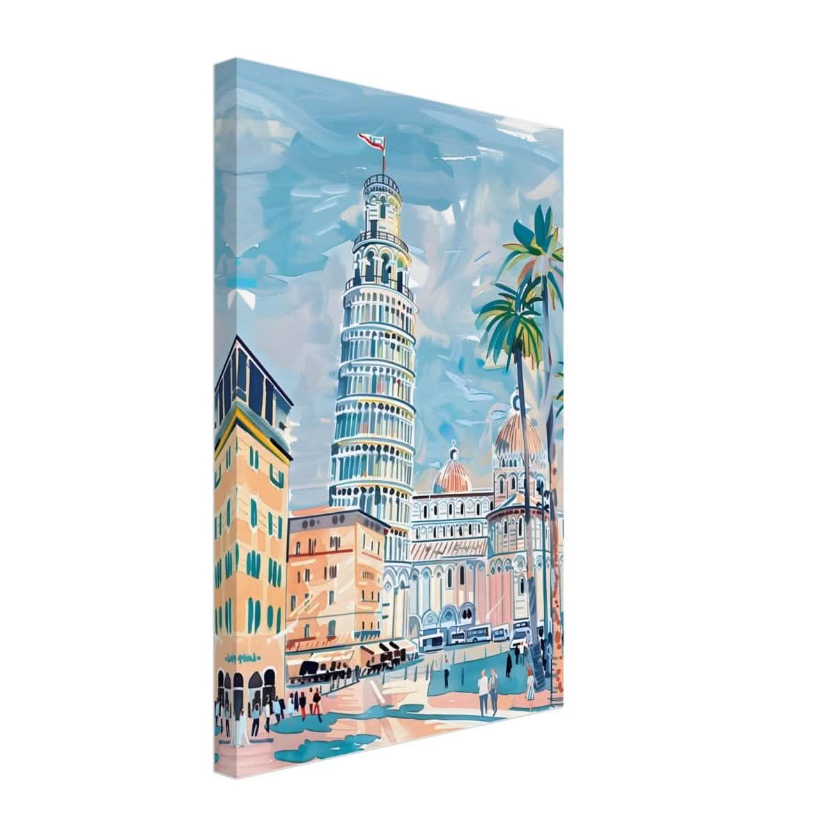 Da Vinci Travel Collection wall art print | Pisa Italy - Canvas - 30x45 cm / 12x18″ - Slim