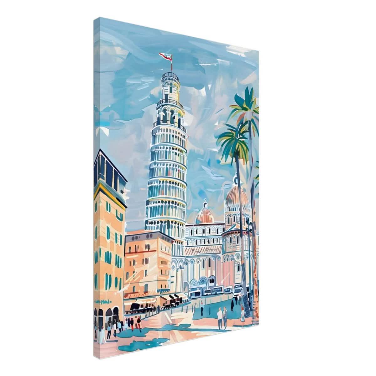 Da Vinci Travel Collection wall art print | Pisa Italy - Canvas - 50x75 cm / 20x30″ - Slim