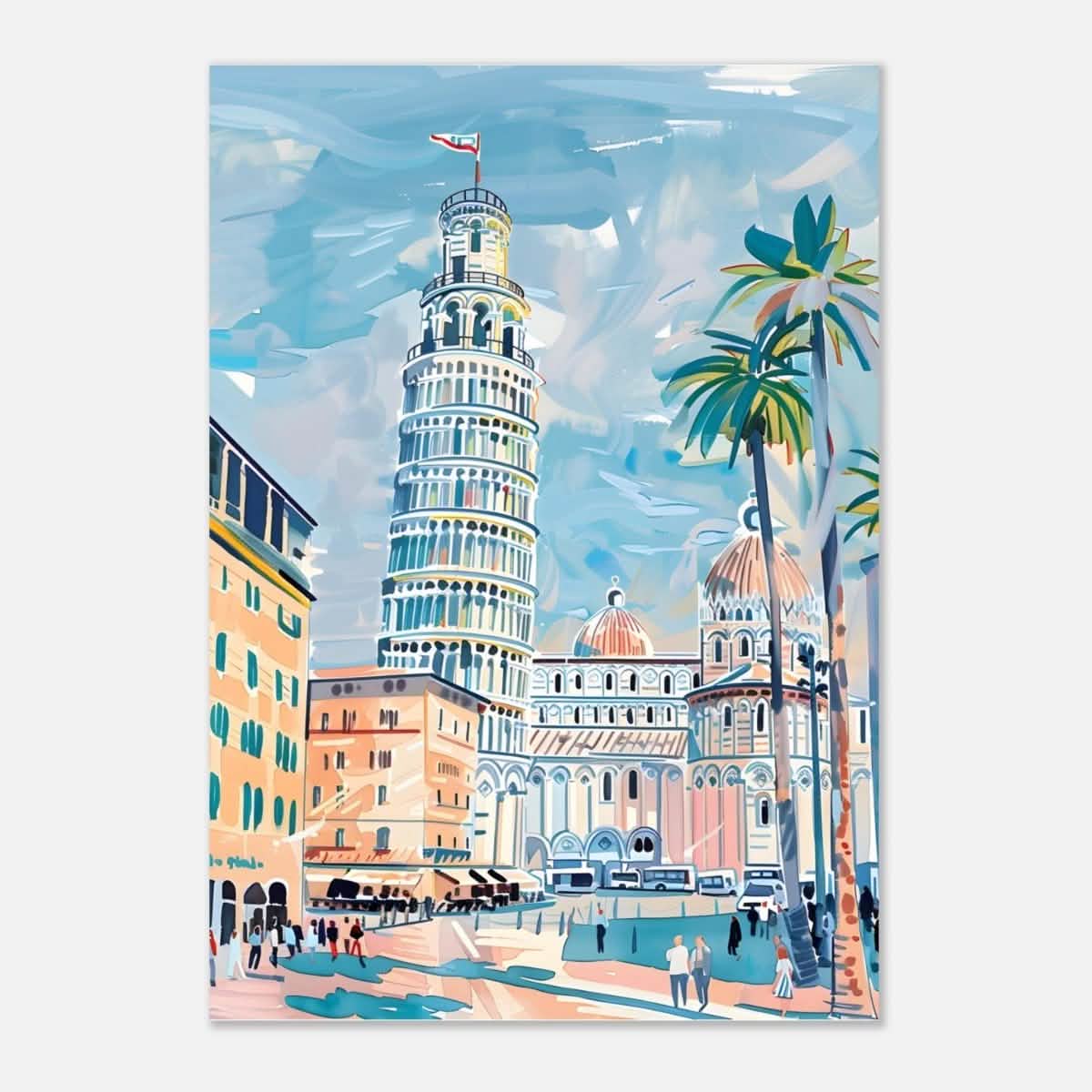 Da Vinci Travel Collection wall art print | Pisa Italy - Aluminum Print - 70x100 cm / 28x40″ -